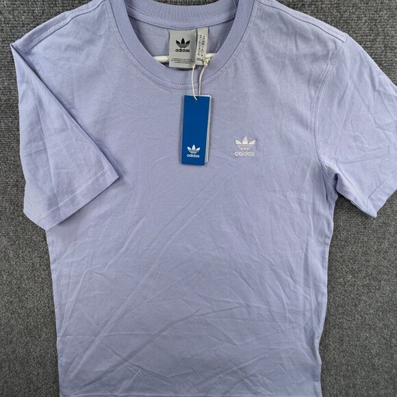 NWT Adidas Purple Short Sleeve T Shirt Men Crew Neck Medium Violet Tone Adult - Picture 1 of 12